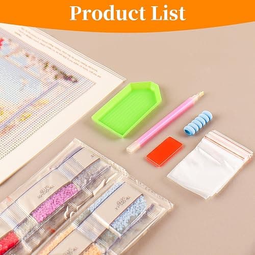 KINPLUB Moonlight Beach Diamond Painting Kits for Adults, 5D Seaside Moon Diamond Art Kits for Beginners, DIY Full Drill Paint with Diamond, Home Wall Decor 12 x 16 Inch thumbnail 6