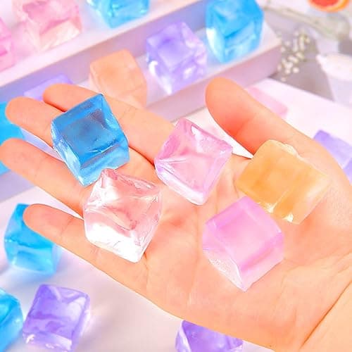 24Pcs Stress Balls Fidget Toys Adults, Ice Cube Squeeze Toys - Square Squeeze Ball Sensory Toys, Squeeze Toys - Small, Stress Balls for Adults, Easter, Christmas, Party Favors, Stocking Stuffers thumbnail 2