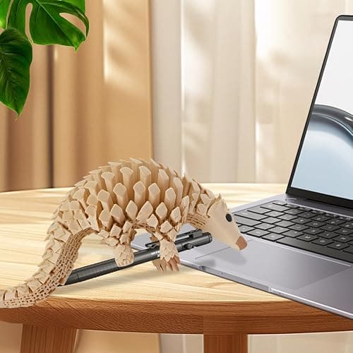 GemmiCho 3D Printed Animals, 6" Articulated Pangolin Toy, 3D Printed Toys, Flexible Animal Figurine Fidget & Desk Decor, Realistic Scaled Pangolin Collectible Gift for Office, Animal Lovers thumbnail 7