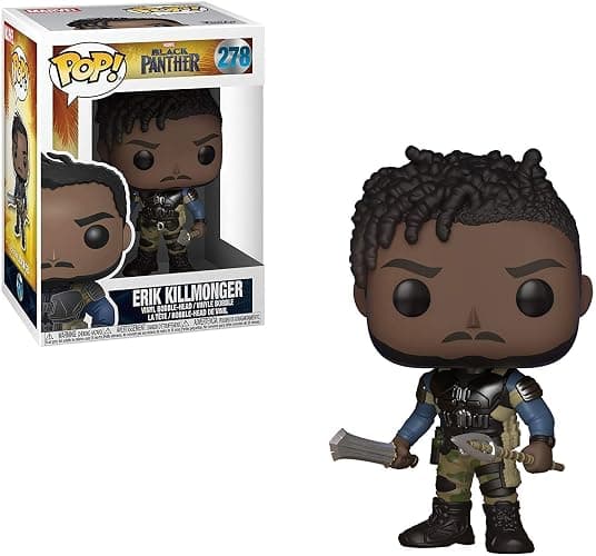 Funko Pop! Marvel: Black Panther Movie-Erik Killmonger (Styles May Vary) Collectible Figure - Image 1