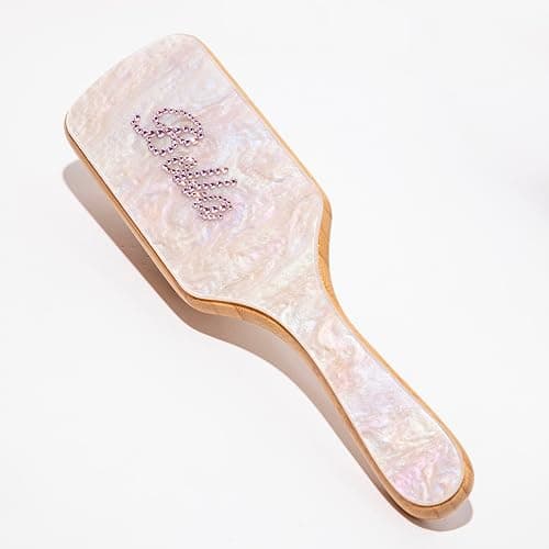 ACC PLANET Hair Brush, Personalized Bamboo Paddle Brush, Natural Bamboo Bristles Detangling Hairbrush for Massaging Scalp, Women's and Girls Gift (Square, 8.86" x 2.68") thumbnail 5