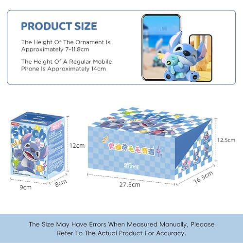 MINISO Disney Lilo & Stitch Flocked Plush Toy Surprise Box Figure Model Stitch Blind Box Toy Collectible Toy Surprise Figures for Room Decorations, Birthday Gifts (Random) thumbnail 3