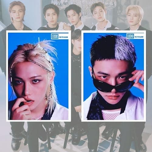 STRAY-KIDS Posters,9PCS STRAY-KIDS Poster Wall Painting Postable Photos for Birthday Party Home Decoration(Blue) thumbnail 5