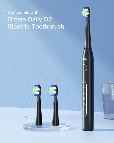 Bitvae D2 Electric Toothbrush Replacement Heads, Sonic Toothbrush Heads Refills, 4 Pack thumbnail 4