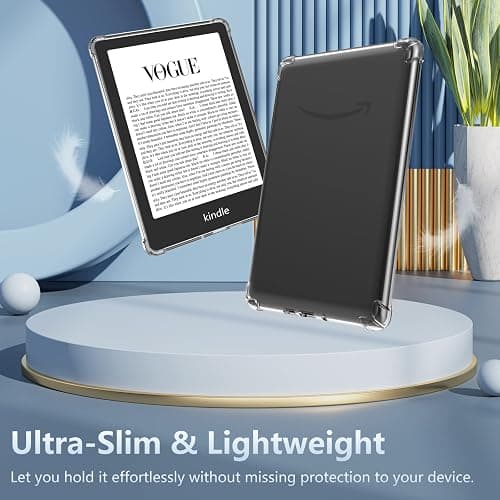 TQQ Clear Case for 7" Amazon Kindle Paperwhite 2024 and Kindle Colorsoft Signature Edition, Ultra Soft Flexible Transparent TPU and Corner Protection Cover for Paperwhite 12th Generation thumbnail 4