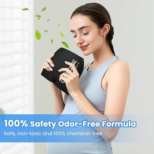 ONLYCARE® Migraine Relief Cap, Upgraded Odorless Headache Relief Cap, 360° Gel Surround Ice Pack Mask for Migraine, Sinus, Stress, Frontal Headaches (Black) thumbnail 8
