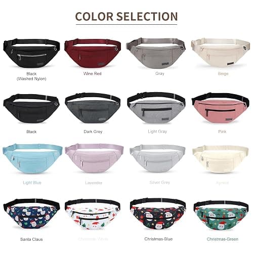 MAXTOP Large Crossbody Fanny Pack with 4-Zipper Pockets,Gifts for Enjoy Sports Festival Workout Traveling Running Casual Hands-Free Wallets Waist Pack Phone Bag Carrying All Phones thumbnail 5