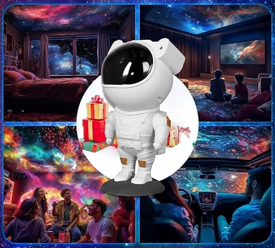 Galaxie Sternenhimmel Astronaut Projektor, Led Weltraum Nachthimmel Lichtprojektor Lampe Mit Timer & Fernbedienung, Sternenlicht Für Schlafzimmer Perfekt Geschenk für Kinder und Erwachsene (8086) thumbnail 6