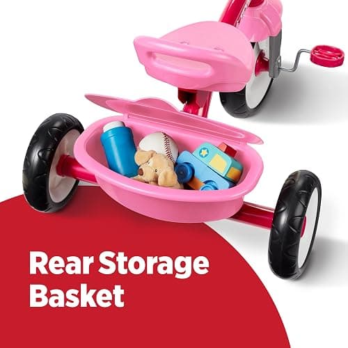 Radio Flyer Red Rider Trike for Ages 2.5–5, Three Wheel Toddler Bike, Kids Tricycle, Outdoor Riding Toy, Durable Steel Frame, Adjustable Seat, Amazon Exclusive thumbnail 5