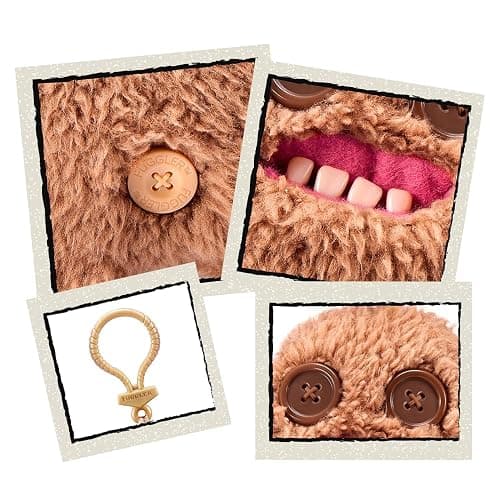 Fuggler Key Rings 5" Plush Keychain - Brown thumbnail 3