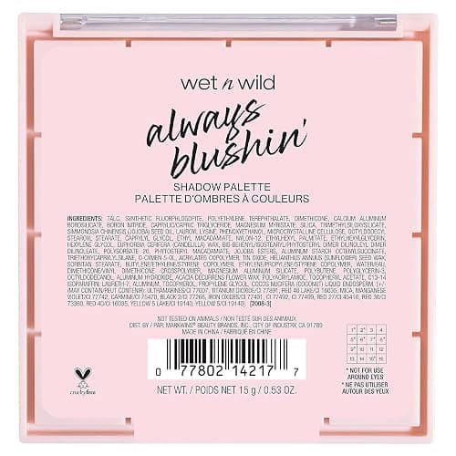 Wet n Wild Always Blushin' Eyeshadow Palette | Shimmering Matte Glitter Finishes Always Blushin' thumbnail 2