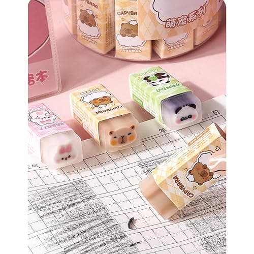 30 Pcs Cute Erasers Cartoon Animal Eraser Kawaii 3D Erasers Pencil Eraser for Students Girls Boys Women School Office Supplies Small Eraser Gift Pack (Animal) thumbnail 2