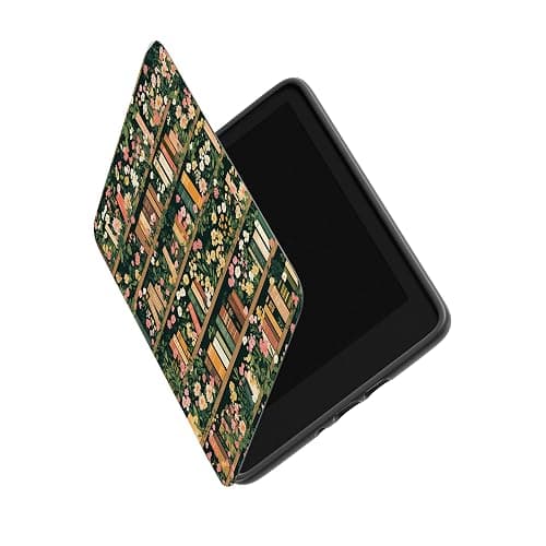 Casely Kindle Case | Book Nook | Floral Library | Compatible with 7" Kindle Colorsoft and 7" Kindle Paperwhite (12th Gen 2024 Edition) | Auto Sleep/Wake Function | Hand Strap | Vegan Leather thumbnail 3