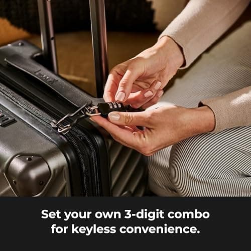 Master Lock Black Combination Padlock, Indoor Gym Locker Lock with Customizable 3-Digit Code for Luggage, Backpacks, Cabinets, 647D thumbnail 7