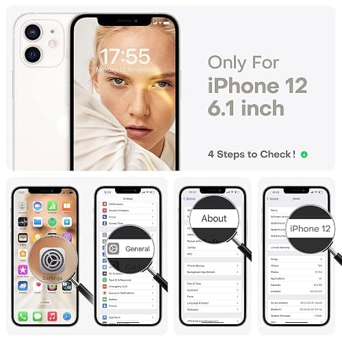 HATOSHI for iPhone 12 Case, [Upgraded Camera Protection] Liquid Silicone Phone Case with 2 Screen Protectors, Soft Anti-Scratch Microfiber Lining Shockproof Phone Cover, 6.1 inch, Stone thumbnail 2