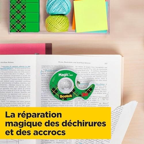 Scotch Magic Tape, Rouleaux de Ruban Adhésif Transparent avec Dévidoir, Lot de 3, Ruban de 19mm x 7.5m - Idéal pour le Bureau et l'École thumbnail 7