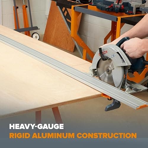 BORA NGX Circular Saw Guide Rail, 100" Straight Edge Clamp - Track Saw Rail | 100-in clamp edge straight edge guide rail for circular saws delivering accurate long straight cuts thumbnail 6