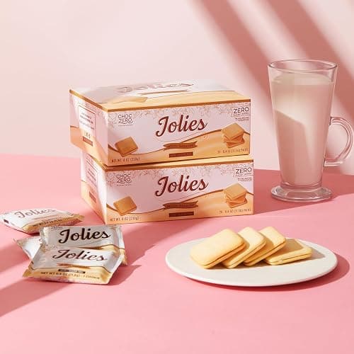 ChocZero Chocolate Cookies, White Chocolate Jolies – Gluten Free, No Added Sugar, 20 Crispy Chocolate Filled Keto Cookies Per Box, 8 Ounce thumbnail 6
