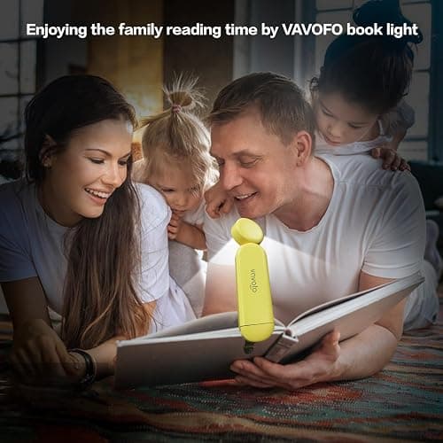 VAVOFO USB Rechargeable Book Light, Blue Light Blocking, Amber Clip-On Bookmark Shaped Reading Light with 6 LEDs and 9 Modes for Bedtime Reading thumbnail 3