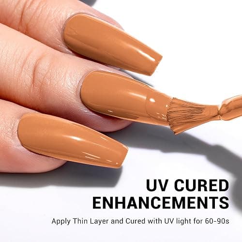 MelodySusie Thick Caramel Nude Gel Nail Polish,0.5fl oz Soak Off UV LED Pumpkin Orange Gel Polish Halloween Christmas Gift for Women Nail Art Manicure Salon DIY Nail Design Decoration at Home-1672 thumbnail 5