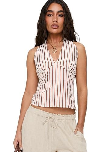 Princess Polly Women's Radiant Beam Halter Top - Image 1