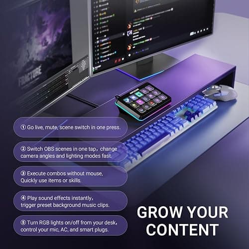 Fifine AmpliGame Stream Controller with 15 Macro Keys, Streaming Keyboard with Trigger Actions in OBS/Twitch/YouTube/Streamlabs, Shortcut Buttons Keypad Works with Mac and PC-D6 thumbnail 5