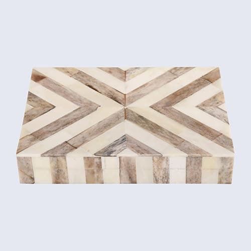 Handicrafts Home Decorative Keepsake Box 8x5 – Small Organizer Box with Lid, Boho Decorative Storage, Retro Memory Box, Unique Coffee Table Décor, Jewelry or Trinket Box, Modern Shelf Decorative Box thumbnail 4