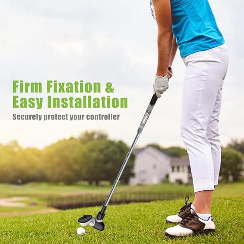 YOGES Adjustable Length VR Golf Club Handle for Meta Quest 3S/Quest 3/Oculus Quest 2, 90 Degree Virtual Reality Baseball Controller Attachment, Simulator Real Golf Game (ONLY for Right Controller) thumbnail 6