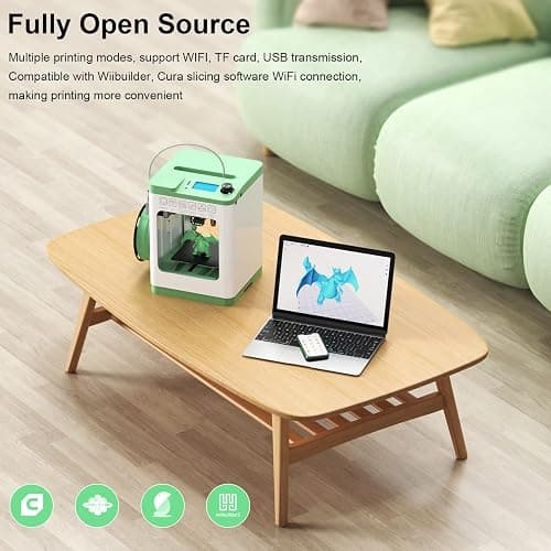 Entina Tina2S 3D Printer with WiFi Cloud Printing, Huge Library, Fully Assembled, Mini 3D Printers for Beginners and Kids with Auto Leveling, High Precision Kids 3D Printer for Home, School and Office thumbnail 6