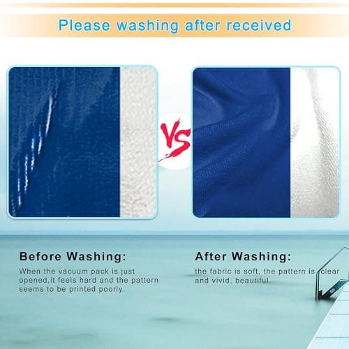 Ruikyhom Lounge Chair Towel Cover, Beach Chair Covers (Pack of 2), Chaise Lounge Cover with 3 Pockets for Pool Beach Garden Courtyard Outdoor Trips, 85 x30 in, Striped Dark Blue thumbnail 4