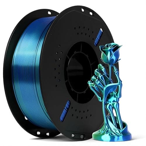 Epelay Silk PLA+ 3D Printer Filament 1.75mm, Blue Green Dual Color Shiny Silk PLA, Smooth Flow High Precision Printing, +/-0.02mm Dimensional Accuracy, 1kg (2.2lbs), Fits Most FDM 3D Printers - Image 1