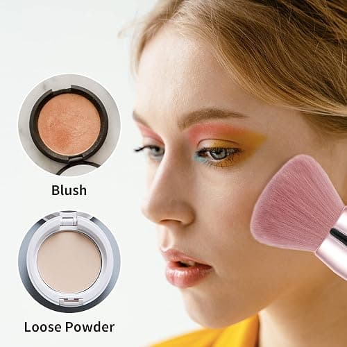 Vaincre Nail Art Dust Powder Remover Brush, Soft Nail Art Dust Cleaner Brush for Acrylic Application and Makeup(Pink) thumbnail 6