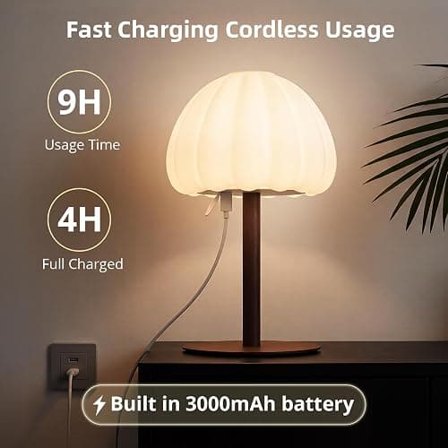 Hifree Rechargeable Waterproof Shower Lamp, IP65 Cordless Touch Dimmable Small Desk Light for Inside Shower, 4500mAh Battery Operated Color Changing Table Lamp for Bathroom, Bedroom, Outdoor thumbnail 7