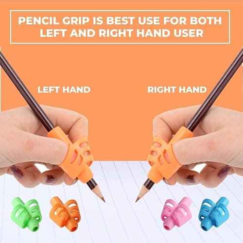 JustBlanks 20 Pcs Pencil Grips for Kids Handwriting - Pencil Holder for Kids, Pencil Grippers Writing Tool, Writing Posture Correction Tools for Toddlers, Preschoolers Special Needs for Classroom thumbnail 5