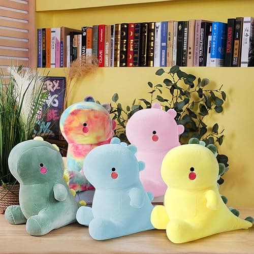 Ditucu Cute Dinosaur Stuffed Animals Toys Plush Dolls Soft Dino Plushie Birthday Gifts for Kids Girls Boys Pink 16 inch thumbnail 8