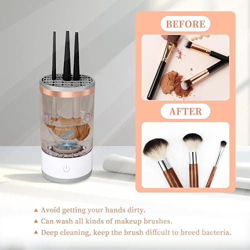 Multi-Functional Electric Makeup Brush Cleaner - Automatic, Energy Saving Makeup Brush Cleaner: Convenient and efficient Makeup Brush Cleaning Solution (black) thumbnail 3