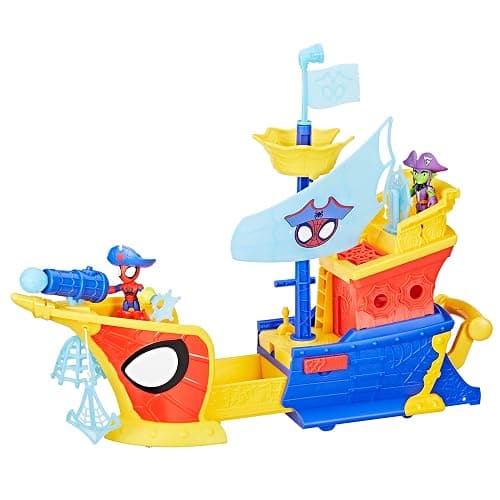 SPIDEY AND HIS AMAZING FRIENDS Marvel Water-Webs Webs Ahoy Bubble Pirate Ship Toy, 3-Inch Action Figures & Boat Playset, Super Hero Toys,, Ages 3+ thumbnail 17