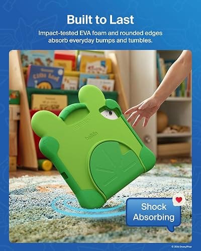 Belkin Disney Pixar Toy Story 5 Lilypad iPad A16 Kids Case, 11th/10th Gen | Shockproof Protective Kids Case for iPad A16 11th Gen and 10th Gen with Easy-grip Handle, Kickstand, Durable Non-toxic Design thumbnail 6