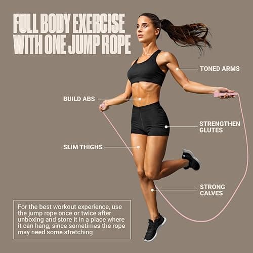 SPORTBIT Adjustable Jump Rope for Fitness and Exercise | Fitness and Exercise, Cardio, Boxing, and Weight Loss, Speed Rope, Men & Women thumbnail 7