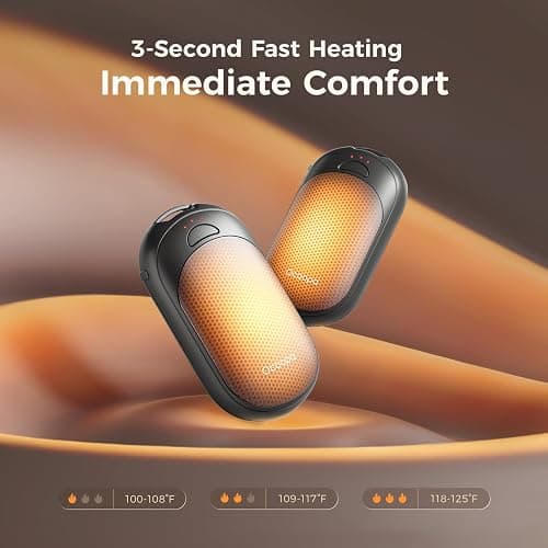 OCOOPA Magnetic Hand Warmers Rechargeable 2 Pack, Electric Handwarmers, Smart Heating UL Certified, 3-Settings,Portable Heater, Ultra Slim Pocket, Hunting Essentials, Gifts for Christmas Men, UT3 Lite thumbnail 4