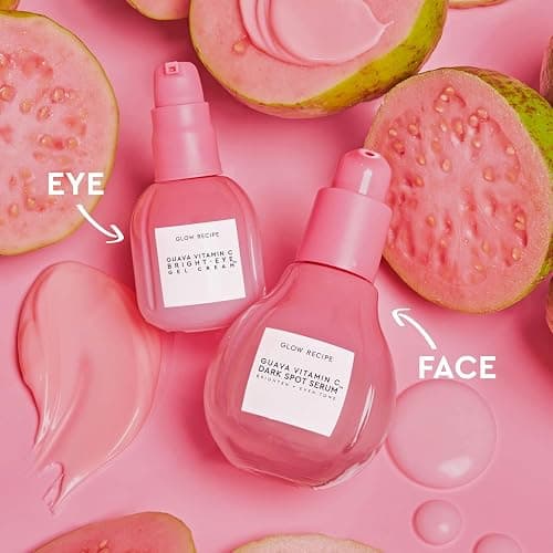 Glow Recipe Guava Brightening Korean Skincare Gift Set - Vitamin C Under Eye Cream Treatment + Hydrating Vitamin C Dark Spot Face Serum with Niacinamide & Peptides, Travel Size (2 Count) thumbnail 2
