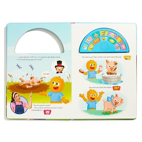 A Day on the Farm (Ms. Rachel): An Interactive Sound Book with 12 Sounds! (Books by Ms. Rachel) thumbnail 4