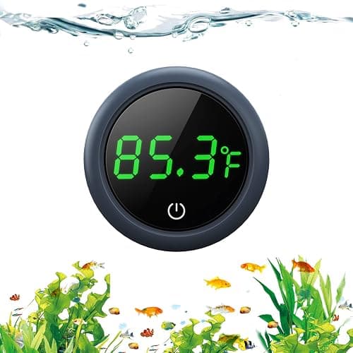 PAIZOO Fish Tank Digital Thermometer Accurate LED Display to ±0.9°F Tank Thermometer Aquarium Temperature Measurement Suitable for Fish, Axolotl, Turtle or Aquatic - Image 1