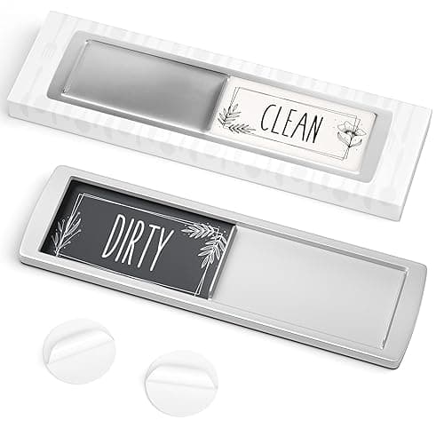 Stylish Dishwasher Magnet Clean Dirty Sign - 2 by 7 Inch - Ideal Clean Dirty Magnet for Dishwasher - Kitchen Organizer and Gadget - Nice Office, Home Farmhouse Decor thumbnail 9