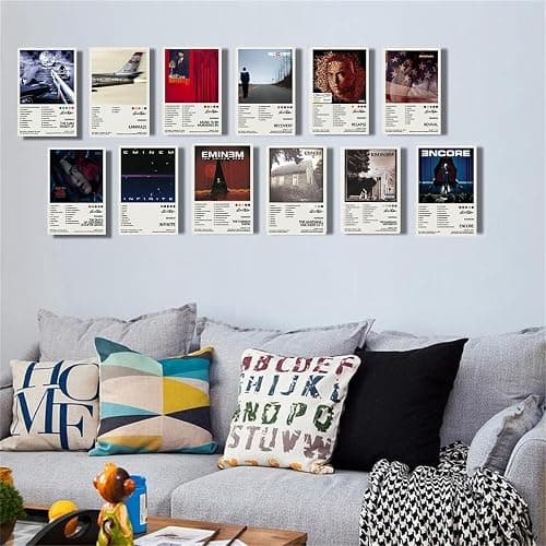FDSFE Eminem Albumcover-Poster, limitierte Auflage Canvas-Poster Wandkunst Dekoration für Wohnzimmer Schlafzimmer (12er-Set) ungerahmt 12x18 Zoll (30x45cm) thumbnail 3