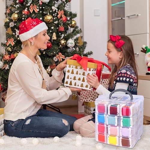 VICOVI 1080 Pack Embroidery Floss Thread Kit Including 200 Colors and 30 SkeinsWhite & Black Embroidery Thread Cross Stitch Sewing Thread with 850 Pcs Cross Stitch Tool and 4-Tier Transparent Box thumbnail 6