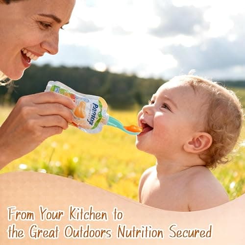 Infant Feeding Essentials & Baby Food Pouches Attachable Toppers: Seamless, Non-Drip Spoons for Baby's Diet, Compatible with Assorted Pouch Forms, Perfect for Infants 3+ Months, Pack of 5 thumbnail 2