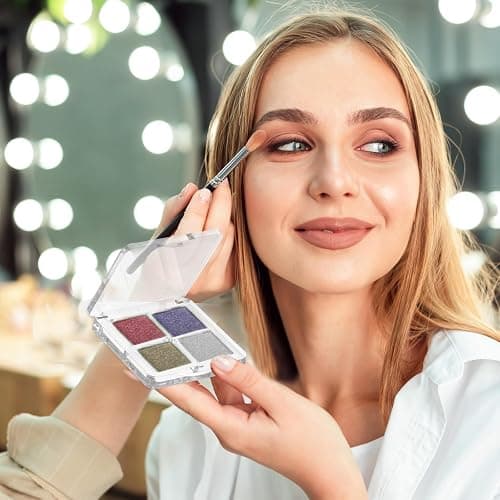 Empty Lipstick Palette 2 Pieces Empty Makeup Palette Empty Lipstick Box Portable Eyeshadow Pan DIY Eyeshadow Powder Blush Lipstick Palette Dispensing Storage Boxes Transparent Container thumbnail 5