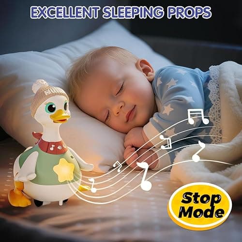 HOLA Baby Toys 6-12 Months Musical Dancing Duck Toy Set with Mama and Babys Tummy Time Toys, Crawling and Interaction Modes 1 Year Old Girl Boy Baby Stocking Stuffers thumbnail 7