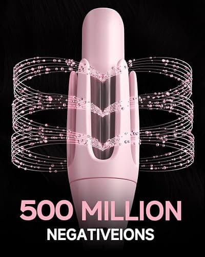3 in 1 Automatic Curling Iron, Hair Curlers with 3 Curling Barrels (1" - 1.25" - 1.5"), Rotating Curling Iron with 3 Temp, 2-Way Rotation, 10S Fast Heating, Anti-Scald, Dual Voltage, Pink thumbnail 8